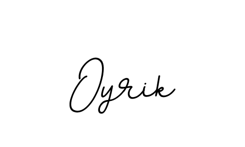 Use a signature maker to create a handwritten signature online. With this signature software, you can design (BallpointsItalic-DORy9) your own signature for name Oyrik. Oyrik signature style 11 images and pictures png