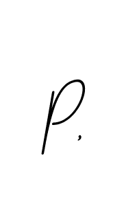 Make a beautiful signature design for name P,. Use this online signature maker to create a handwritten signature for free. P, signature style 11 images and pictures png