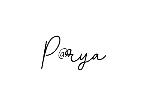 Use a signature maker to create a handwritten signature online. With this signature software, you can design (BallpointsItalic-DORy9) your own signature for name P@rya. P@rya signature style 11 images and pictures png