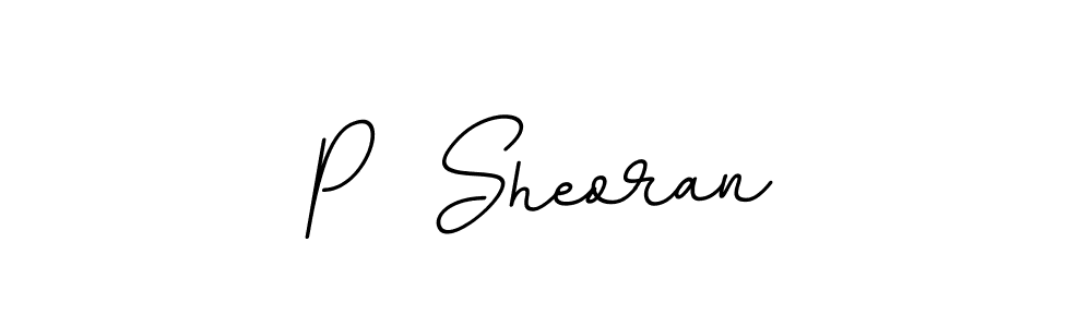 How to make P  Sheoran name signature. Use BallpointsItalic-DORy9 style for creating short signs online. This is the latest handwritten sign. P  Sheoran signature style 11 images and pictures png