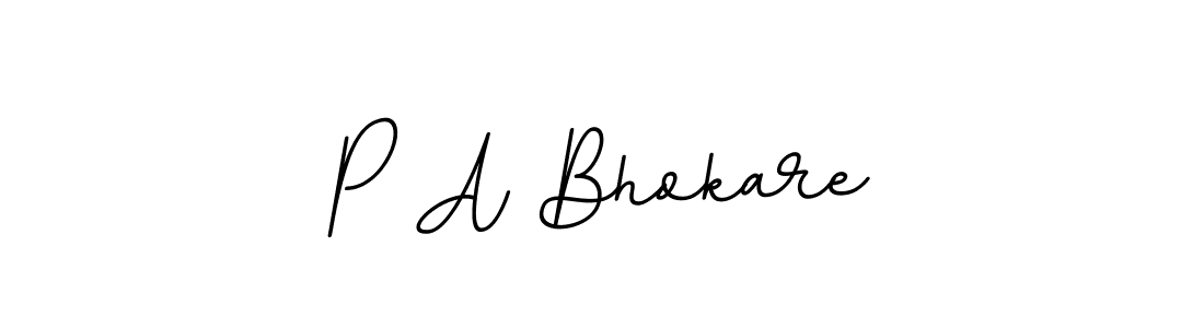 Design your own signature with our free online signature maker. With this signature software, you can create a handwritten (BallpointsItalic-DORy9) signature for name P A Bhokare. P A Bhokare signature style 11 images and pictures png