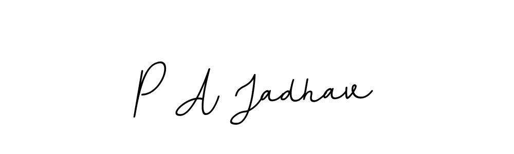 The best way (BallpointsItalic-DORy9) to make a short signature is to pick only two or three words in your name. The name P A Jadhav include a total of six letters. For converting this name. P A Jadhav signature style 11 images and pictures png