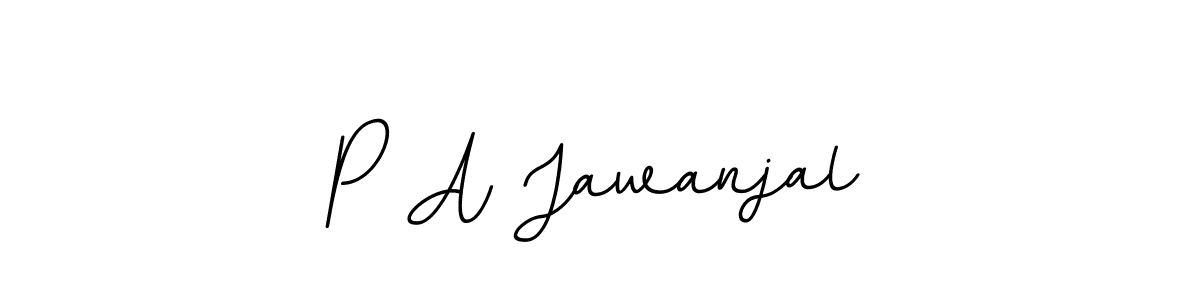 Create a beautiful signature design for name P A Jawanjal. With this signature (BallpointsItalic-DORy9) fonts, you can make a handwritten signature for free. P A Jawanjal signature style 11 images and pictures png