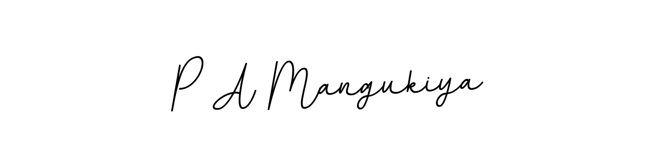 How to make P A Mangukiya signature? BallpointsItalic-DORy9 is a professional autograph style. Create handwritten signature for P A Mangukiya name. P A Mangukiya signature style 11 images and pictures png