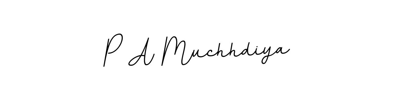 How to Draw P A Muchhdiya signature style? BallpointsItalic-DORy9 is a latest design signature styles for name P A Muchhdiya. P A Muchhdiya signature style 11 images and pictures png