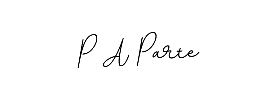 The best way (BallpointsItalic-DORy9) to make a short signature is to pick only two or three words in your name. The name P A Parte include a total of six letters. For converting this name. P A Parte signature style 11 images and pictures png