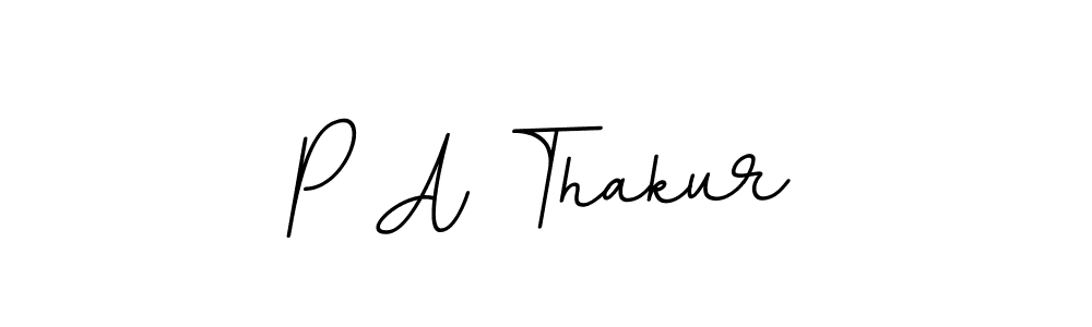 Use a signature maker to create a handwritten signature online. With this signature software, you can design (BallpointsItalic-DORy9) your own signature for name P A Thakur. P A Thakur signature style 11 images and pictures png