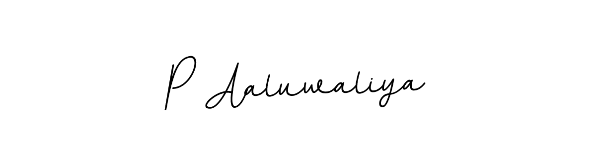 Design your own signature with our free online signature maker. With this signature software, you can create a handwritten (BallpointsItalic-DORy9) signature for name P Aaluwaliya. P Aaluwaliya signature style 11 images and pictures png