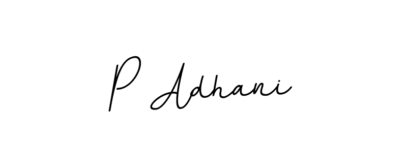 Make a beautiful signature design for name P Adhani. With this signature (BallpointsItalic-DORy9) style, you can create a handwritten signature for free. P Adhani signature style 11 images and pictures png