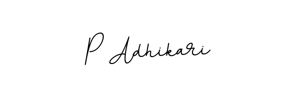 Make a beautiful signature design for name P Adhikari. With this signature (BallpointsItalic-DORy9) style, you can create a handwritten signature for free. P Adhikari signature style 11 images and pictures png