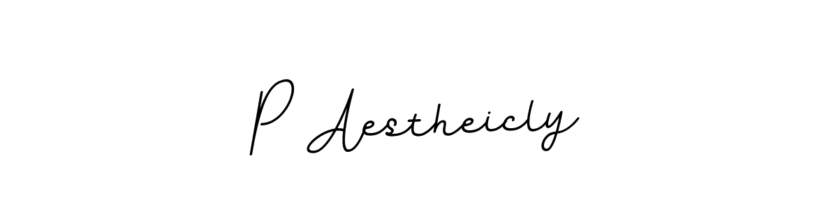 The best way (BallpointsItalic-DORy9) to make a short signature is to pick only two or three words in your name. The name P Aestheicly include a total of six letters. For converting this name. P Aestheicly signature style 11 images and pictures png