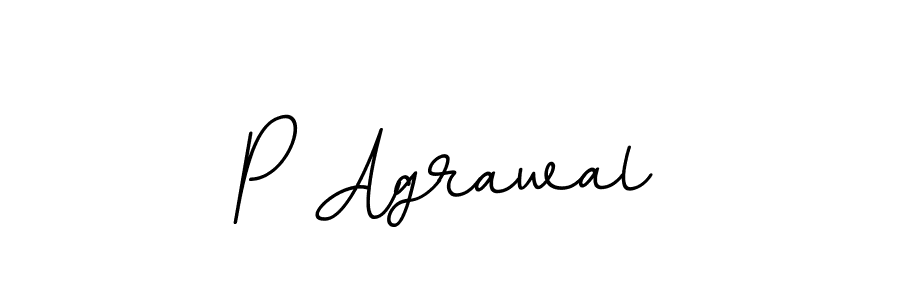 Use a signature maker to create a handwritten signature online. With this signature software, you can design (BallpointsItalic-DORy9) your own signature for name P Agrawal. P Agrawal signature style 11 images and pictures png