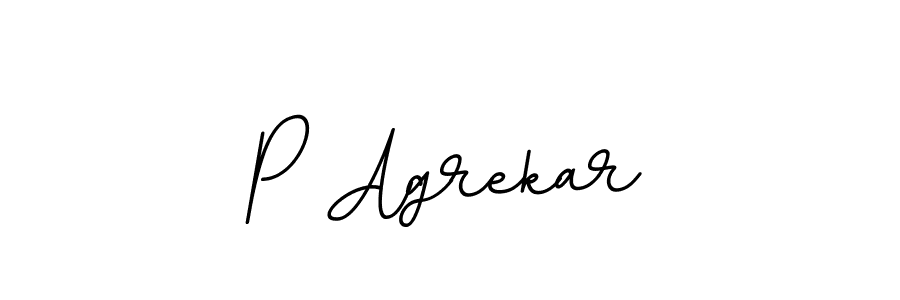 Make a beautiful signature design for name P Agrekar. With this signature (BallpointsItalic-DORy9) style, you can create a handwritten signature for free. P Agrekar signature style 11 images and pictures png