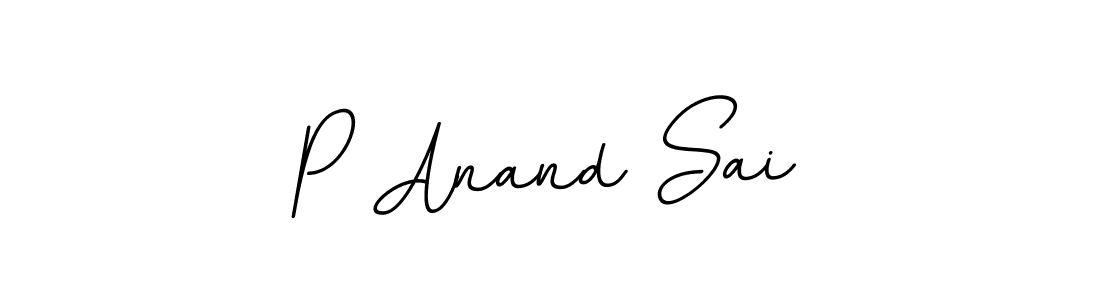 How to make P Anand Sai name signature. Use BallpointsItalic-DORy9 style for creating short signs online. This is the latest handwritten sign. P Anand Sai signature style 11 images and pictures png