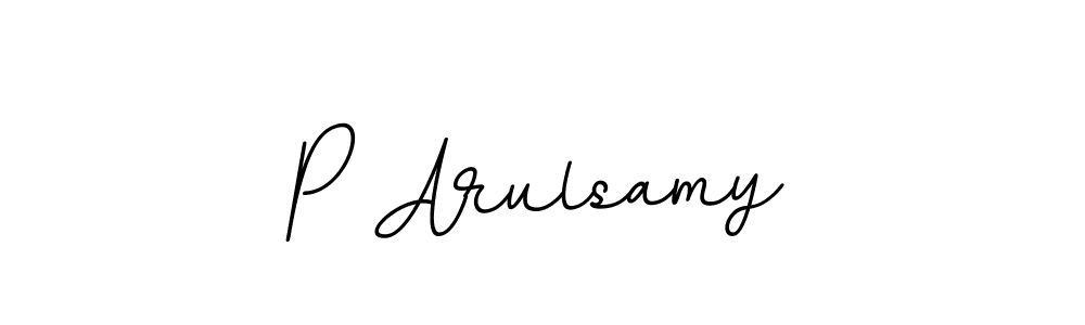 You should practise on your own different ways (BallpointsItalic-DORy9) to write your name (P Arulsamy) in signature. don't let someone else do it for you. P Arulsamy signature style 11 images and pictures png