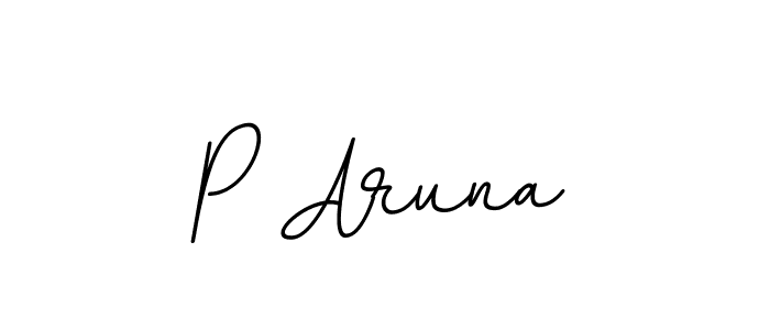You should practise on your own different ways (BallpointsItalic-DORy9) to write your name (P Aruna) in signature. don't let someone else do it for you. P Aruna signature style 11 images and pictures png