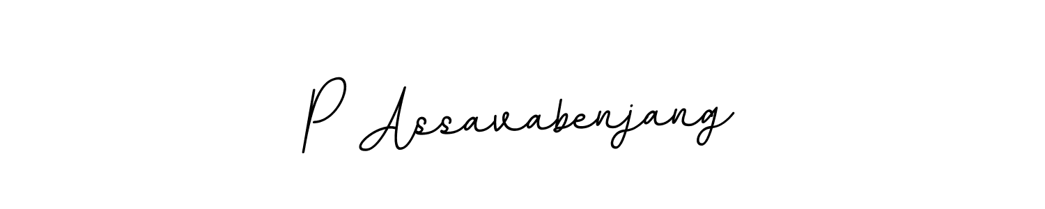 Create a beautiful signature design for name P Assavabenjang. With this signature (BallpointsItalic-DORy9) fonts, you can make a handwritten signature for free. P Assavabenjang signature style 11 images and pictures png