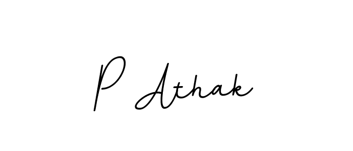 Design your own signature with our free online signature maker. With this signature software, you can create a handwritten (BallpointsItalic-DORy9) signature for name P Athak. P Athak signature style 11 images and pictures png