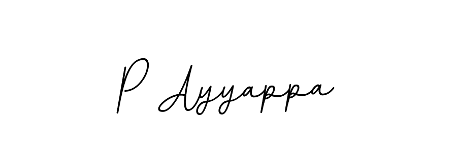 How to make P Ayyappa name signature. Use BallpointsItalic-DORy9 style for creating short signs online. This is the latest handwritten sign. P Ayyappa signature style 11 images and pictures png