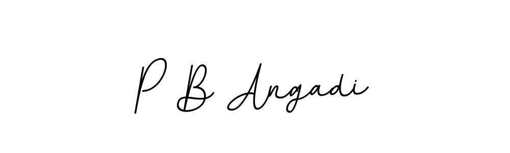 How to make P B Angadi signature? BallpointsItalic-DORy9 is a professional autograph style. Create handwritten signature for P B Angadi name. P B Angadi signature style 11 images and pictures png