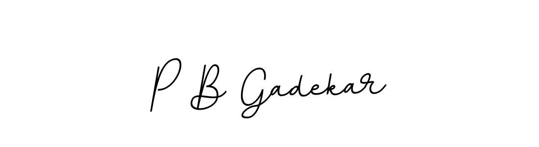 Make a beautiful signature design for name P B Gadekar. With this signature (BallpointsItalic-DORy9) style, you can create a handwritten signature for free. P B Gadekar signature style 11 images and pictures png