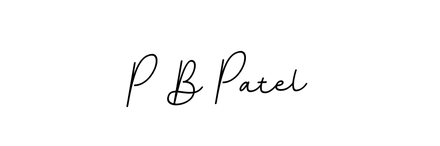 Create a beautiful signature design for name P B Patel. With this signature (BallpointsItalic-DORy9) fonts, you can make a handwritten signature for free. P B Patel signature style 11 images and pictures png