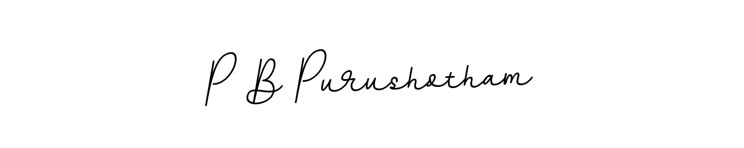 P B Purushotham stylish signature style. Best Handwritten Sign (BallpointsItalic-DORy9) for my name. Handwritten Signature Collection Ideas for my name P B Purushotham. P B Purushotham signature style 11 images and pictures png