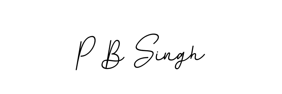 Make a beautiful signature design for name P B Singh. With this signature (BallpointsItalic-DORy9) style, you can create a handwritten signature for free. P B Singh signature style 11 images and pictures png