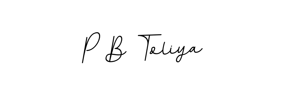 It looks lik you need a new signature style for name P B Toliya. Design unique handwritten (BallpointsItalic-DORy9) signature with our free signature maker in just a few clicks. P B Toliya signature style 11 images and pictures png
