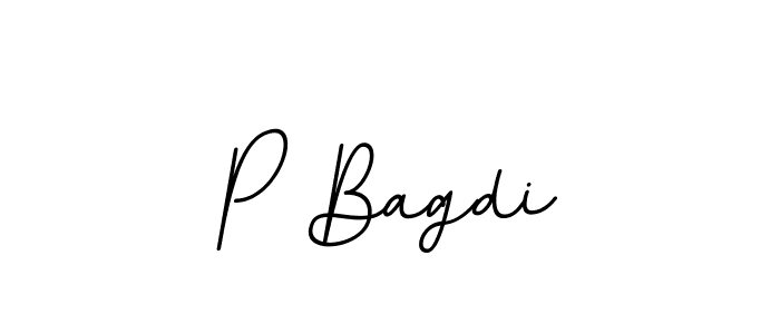 Make a beautiful signature design for name P Bagdi. With this signature (BallpointsItalic-DORy9) style, you can create a handwritten signature for free. P Bagdi signature style 11 images and pictures png
