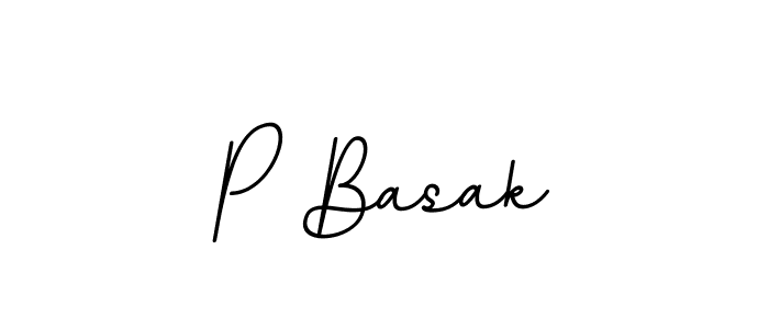Create a beautiful signature design for name P Basak. With this signature (BallpointsItalic-DORy9) fonts, you can make a handwritten signature for free. P Basak signature style 11 images and pictures png
