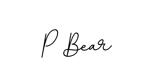 Design your own signature with our free online signature maker. With this signature software, you can create a handwritten (BallpointsItalic-DORy9) signature for name P Bear. P Bear signature style 11 images and pictures png