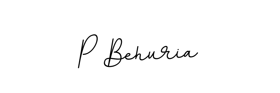 P Behuria stylish signature style. Best Handwritten Sign (BallpointsItalic-DORy9) for my name. Handwritten Signature Collection Ideas for my name P Behuria. P Behuria signature style 11 images and pictures png