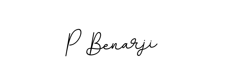 Use a signature maker to create a handwritten signature online. With this signature software, you can design (BallpointsItalic-DORy9) your own signature for name P Benarji. P Benarji signature style 11 images and pictures png