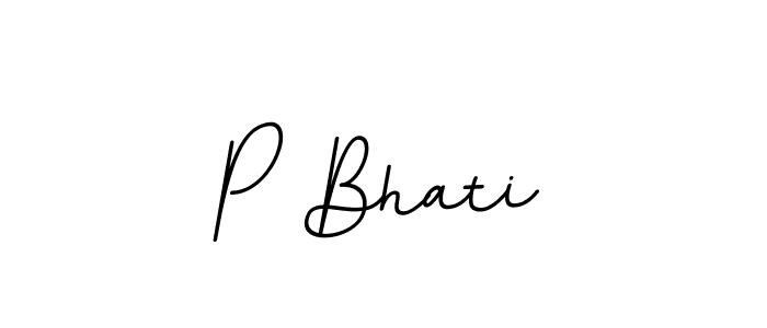 P Bhati stylish signature style. Best Handwritten Sign (BallpointsItalic-DORy9) for my name. Handwritten Signature Collection Ideas for my name P Bhati. P Bhati signature style 11 images and pictures png