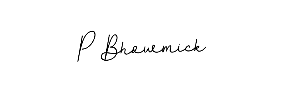 Make a beautiful signature design for name P Bhowmick. Use this online signature maker to create a handwritten signature for free. P Bhowmick signature style 11 images and pictures png