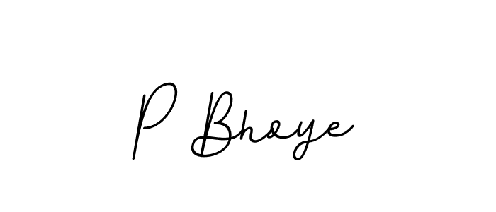 Create a beautiful signature design for name P Bhoye. With this signature (BallpointsItalic-DORy9) fonts, you can make a handwritten signature for free. P Bhoye signature style 11 images and pictures png