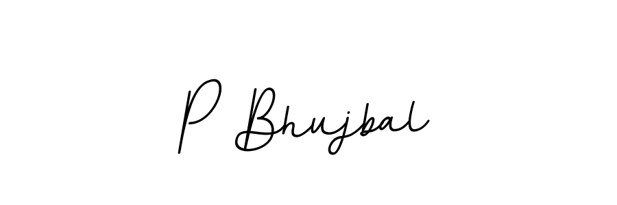 The best way (BallpointsItalic-DORy9) to make a short signature is to pick only two or three words in your name. The name P Bhujbal include a total of six letters. For converting this name. P Bhujbal signature style 11 images and pictures png