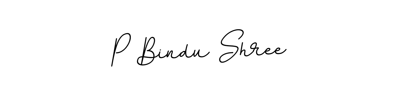 Make a beautiful signature design for name P Bindu Shree. With this signature (BallpointsItalic-DORy9) style, you can create a handwritten signature for free. P Bindu Shree signature style 11 images and pictures png