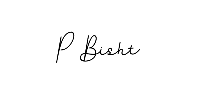 Use a signature maker to create a handwritten signature online. With this signature software, you can design (BallpointsItalic-DORy9) your own signature for name P Bisht. P Bisht signature style 11 images and pictures png