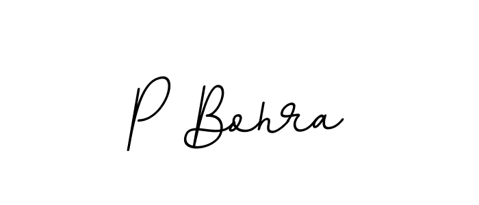 How to make P Bohra name signature. Use BallpointsItalic-DORy9 style for creating short signs online. This is the latest handwritten sign. P Bohra signature style 11 images and pictures png