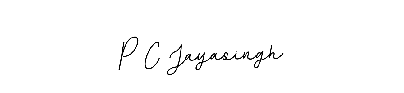 How to make P C Jayasingh name signature. Use BallpointsItalic-DORy9 style for creating short signs online. This is the latest handwritten sign. P C Jayasingh signature style 11 images and pictures png