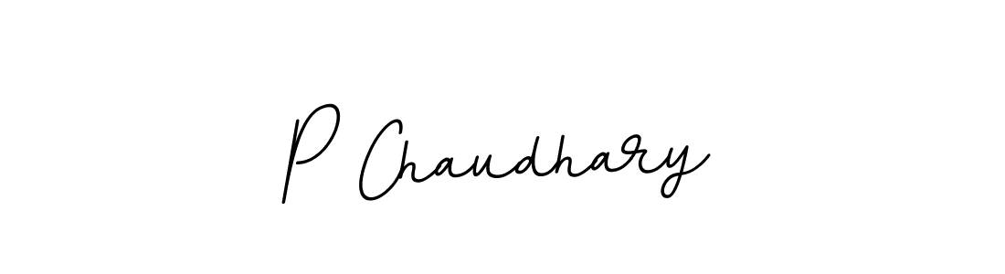 How to make P Chaudhary name signature. Use BallpointsItalic-DORy9 style for creating short signs online. This is the latest handwritten sign. P Chaudhary signature style 11 images and pictures png