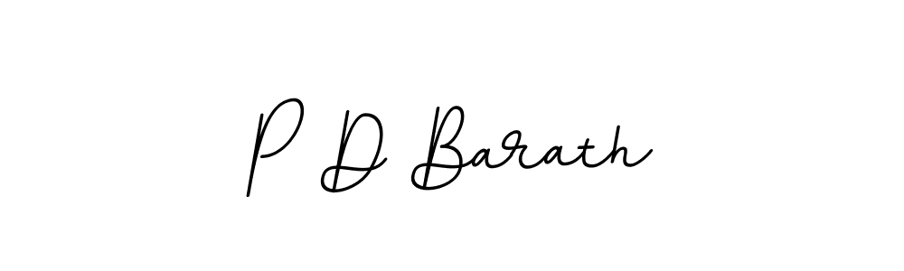 Design your own signature with our free online signature maker. With this signature software, you can create a handwritten (BallpointsItalic-DORy9) signature for name P D Barath. P D Barath signature style 11 images and pictures png