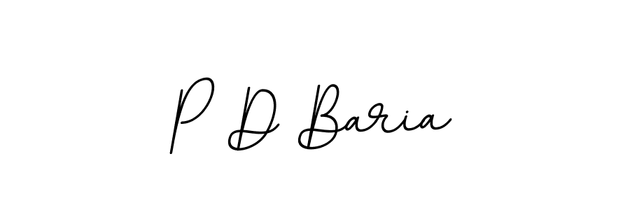 P D Baria stylish signature style. Best Handwritten Sign (BallpointsItalic-DORy9) for my name. Handwritten Signature Collection Ideas for my name P D Baria. P D Baria signature style 11 images and pictures png