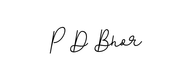 Design your own signature with our free online signature maker. With this signature software, you can create a handwritten (BallpointsItalic-DORy9) signature for name P D Bhor. P D Bhor signature style 11 images and pictures png