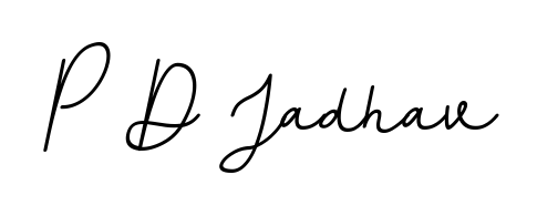 A timeless handwritten aesthetic for P D Jadhav. The BallpointsItalic-DORy9 font gives your signature a handcrafted feel with natural curves. P D Jadhav signature style 11 images and pictures png