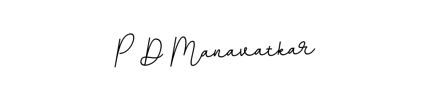How to make P D Manavatkar name signature. Use BallpointsItalic-DORy9 style for creating short signs online. This is the latest handwritten sign. P D Manavatkar signature style 11 images and pictures png