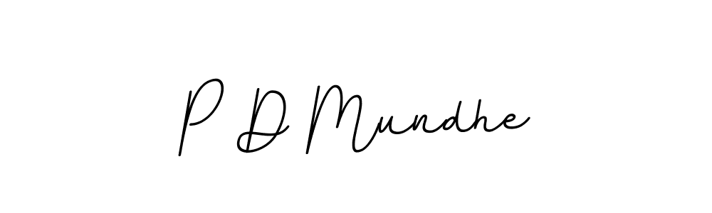 You should practise on your own different ways (BallpointsItalic-DORy9) to write your name (P D Mundhe) in signature. don't let someone else do it for you. P D Mundhe signature style 11 images and pictures png