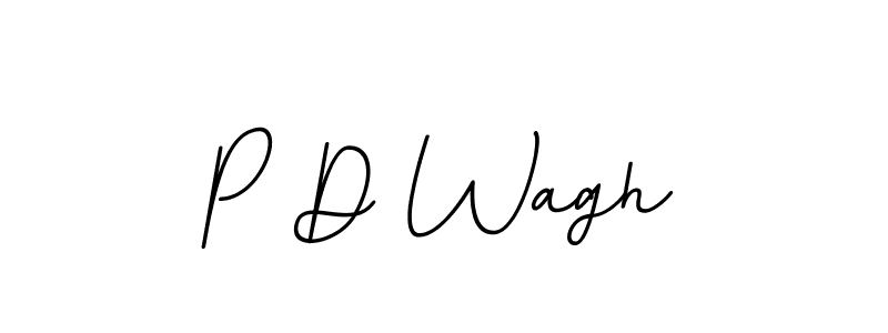 Design your own signature with our free online signature maker. With this signature software, you can create a handwritten (BallpointsItalic-DORy9) signature for name P D Wagh. P D Wagh signature style 11 images and pictures png